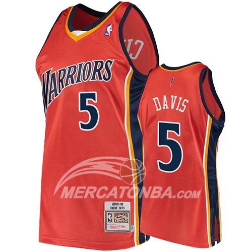 Maglia Golden State Warriors Baron Davis 2009-10 Hardwood Classics Arancione